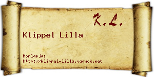 Klippel Lilla névjegykártya